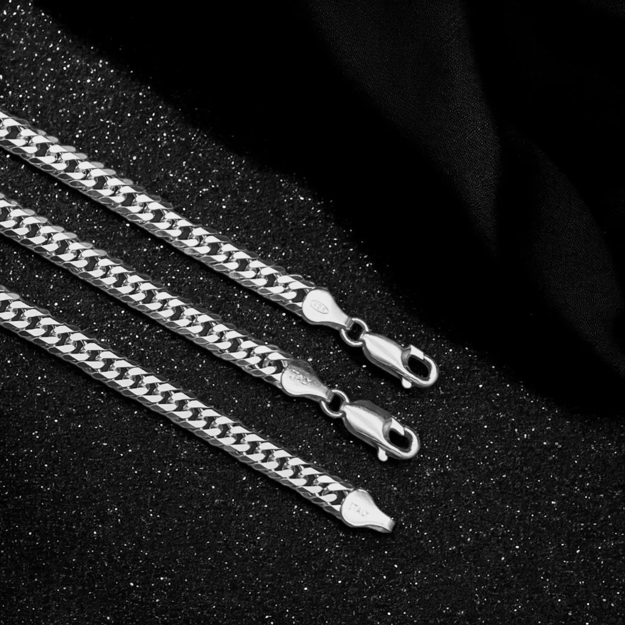 5,5MM DOPPEL PANZERKETTEN ARMBAND - SILBER 925