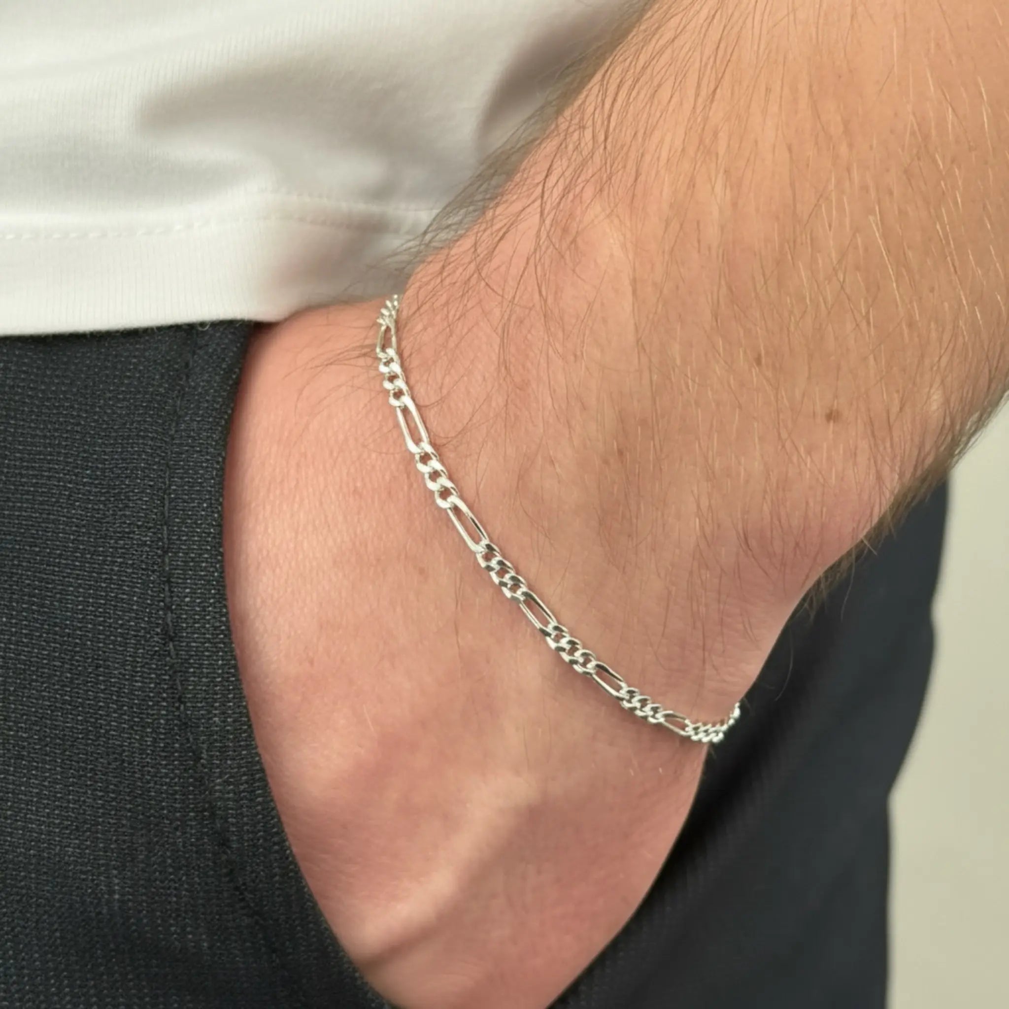 2,8MM FIGARO ARMBAND - SILBER 925