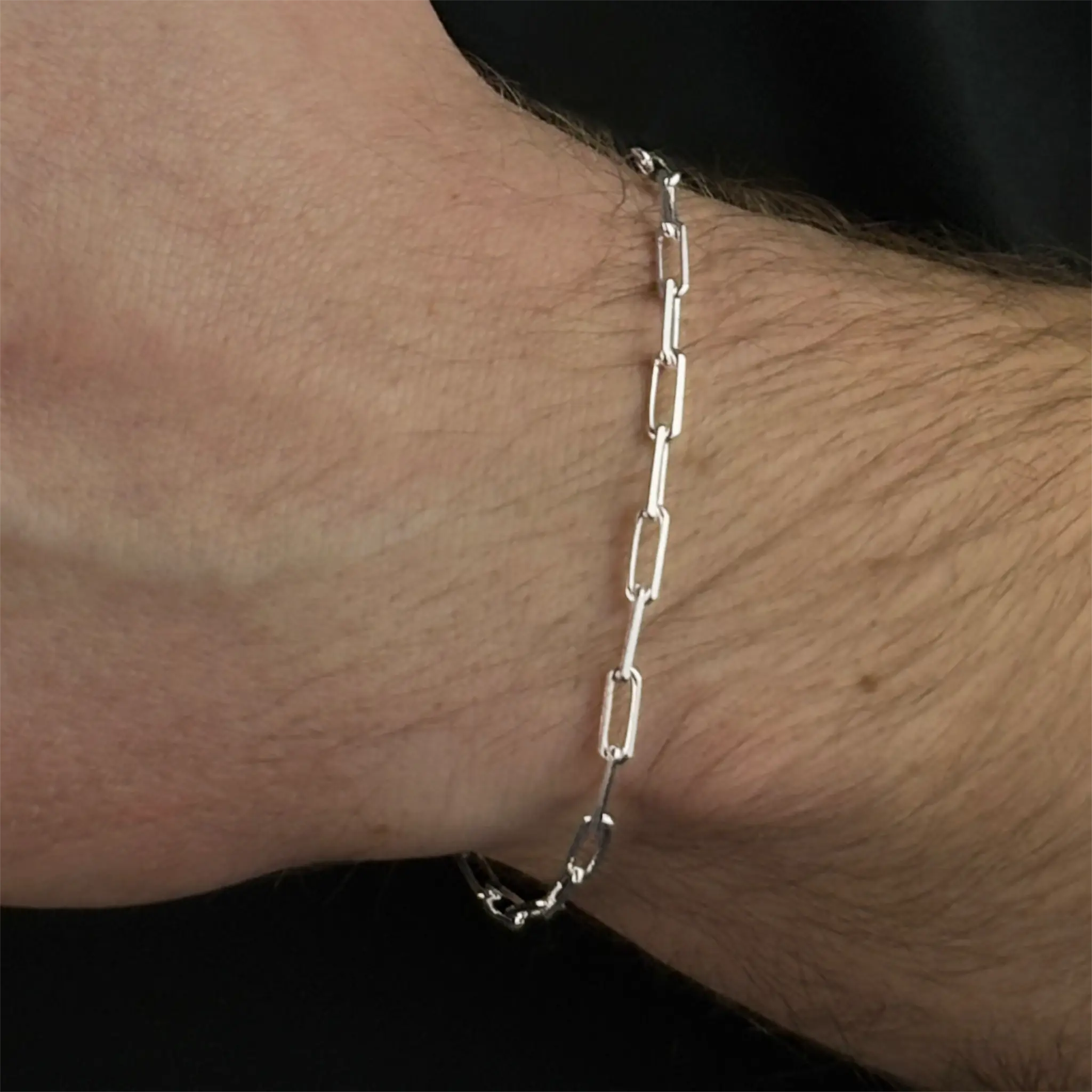 3,5MM PAPERCLIP ARMBAND - SILBER 925