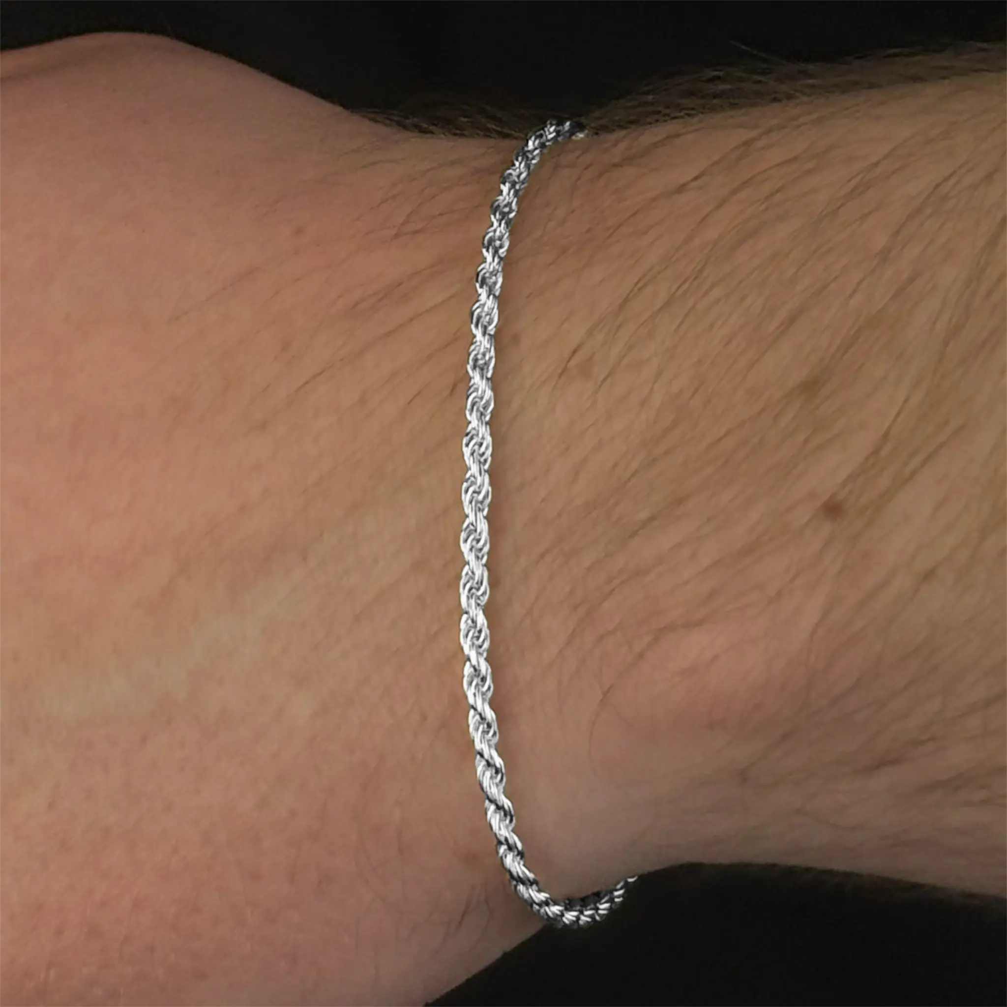 2,5MM KORDELKETTEN ARMBAND - SILBER 925