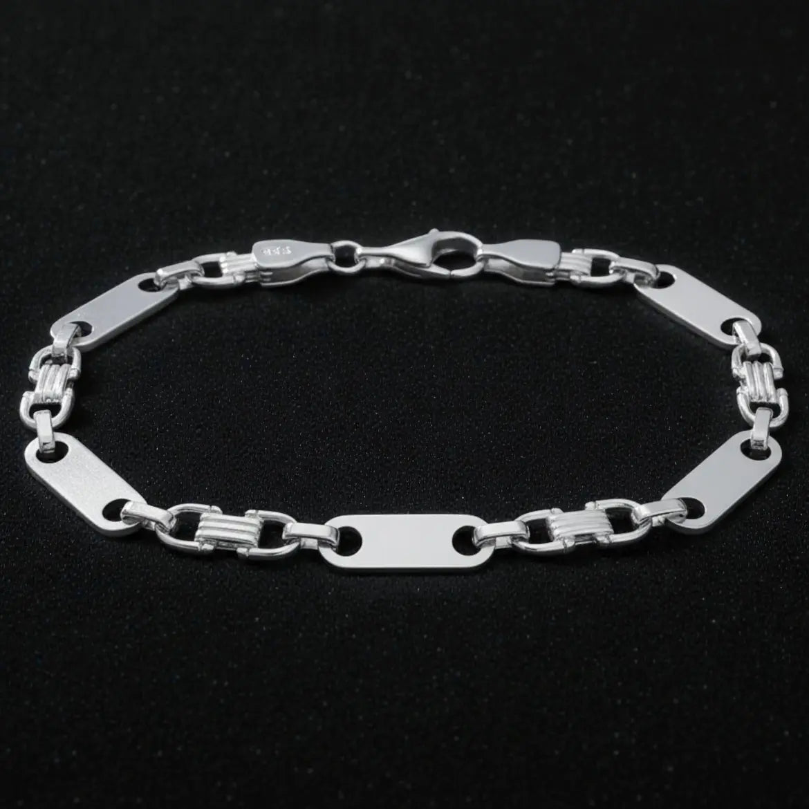 6MM PLATTENKETTEN ARMBAND - SILBER 925