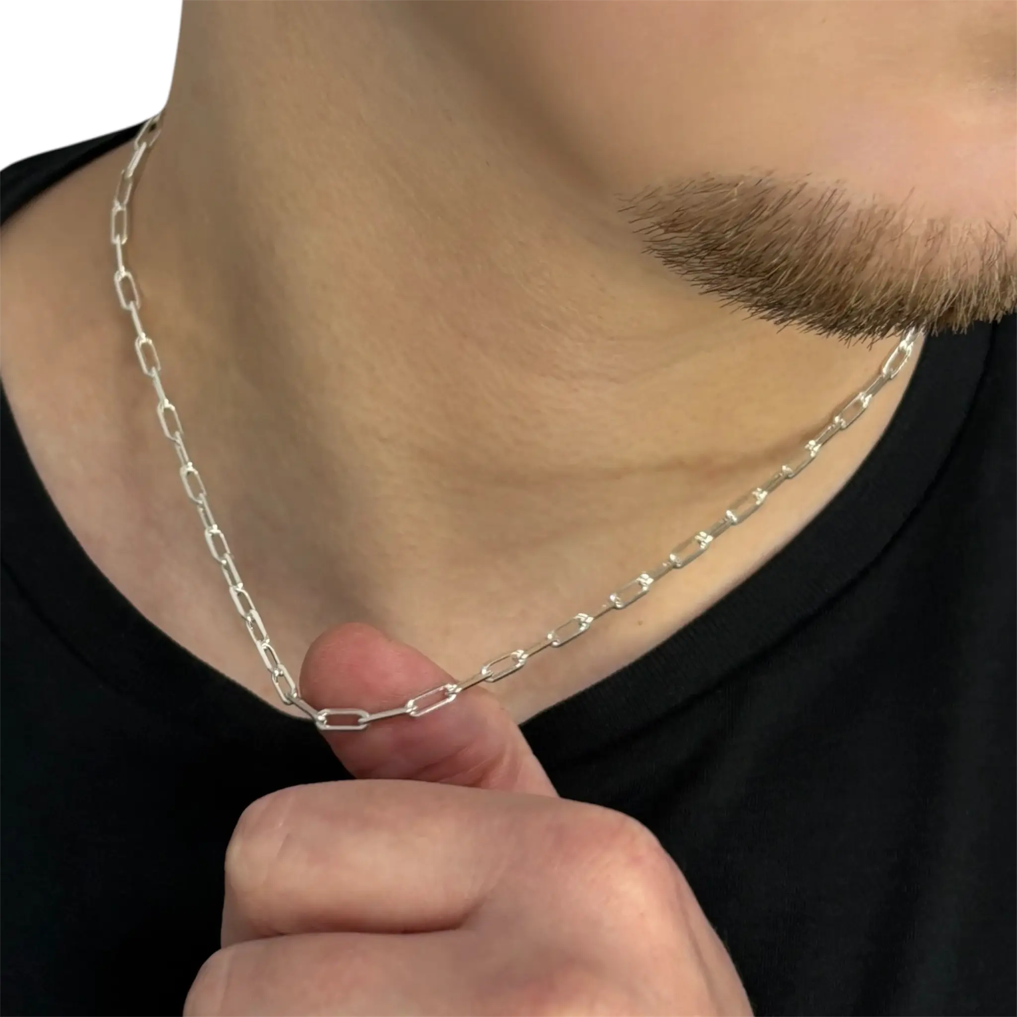 3,5MM PAPERCLIP KETTE - SILBER 925