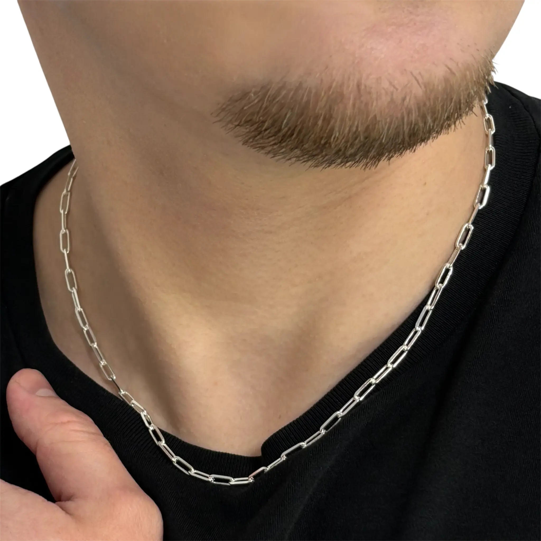 3,5MM PAPERCLIP KETTE - SILBER 925
