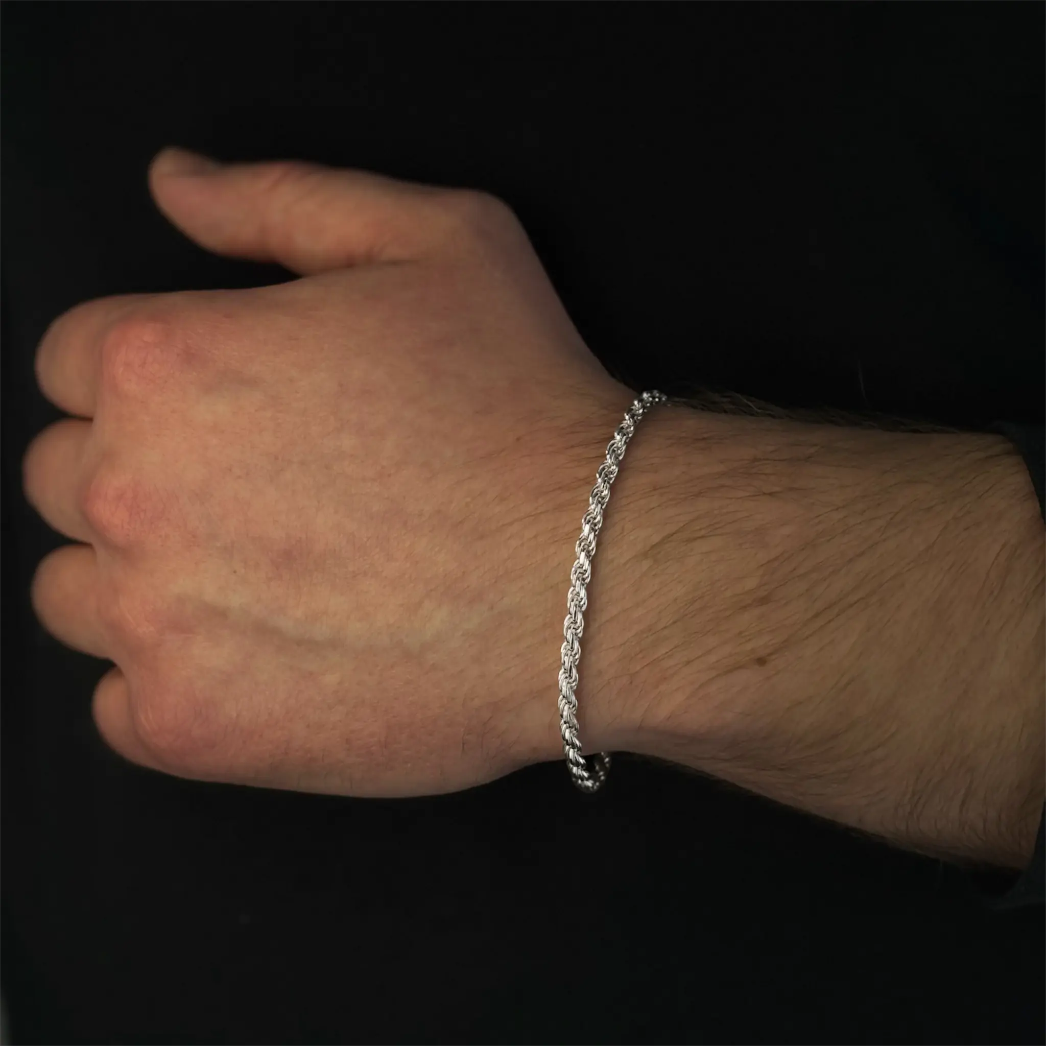 3,2MM KORDELKETTEN ARMBAND - SILBER 925