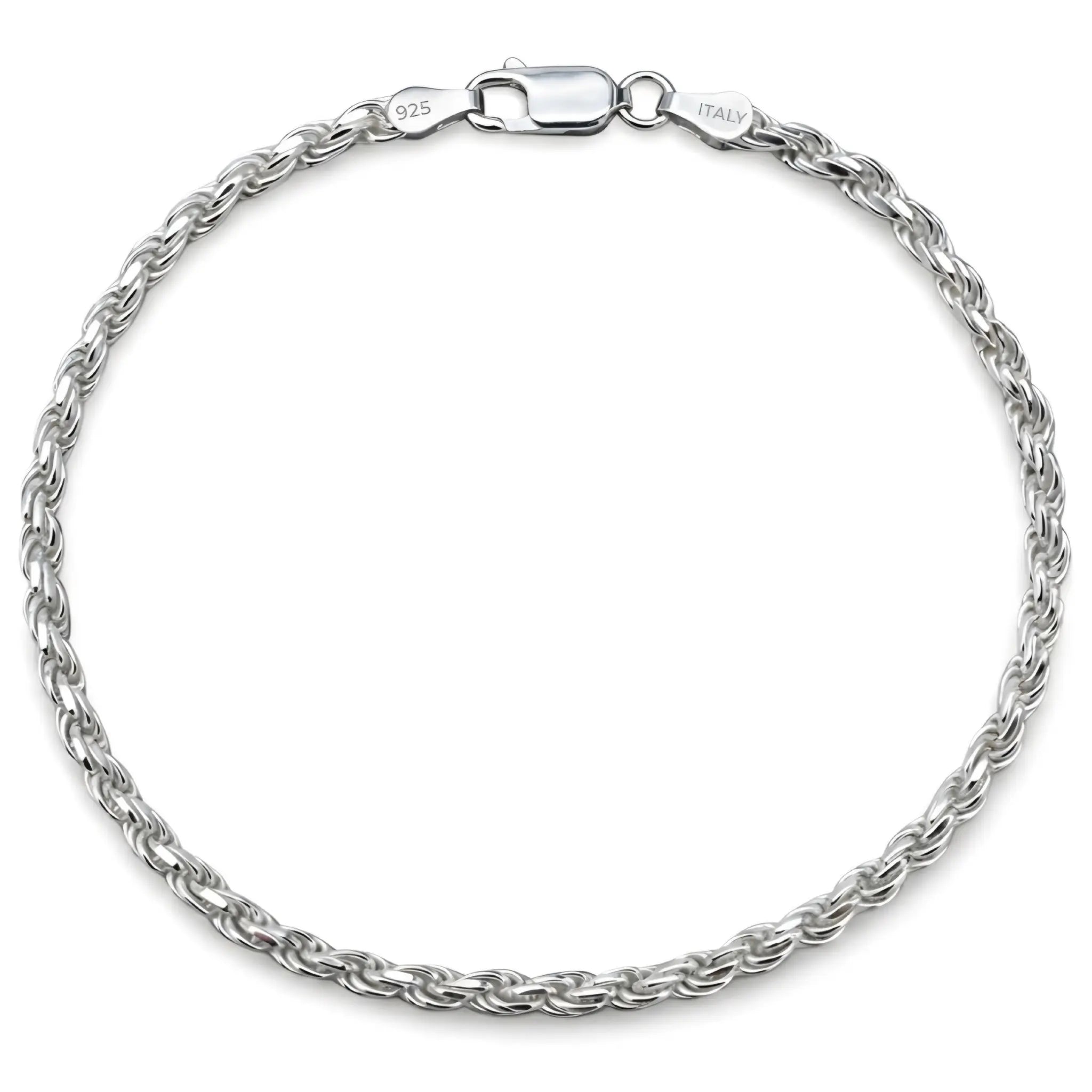 3,2MM KORDELKETTEN ARMBAND - SILBER 925