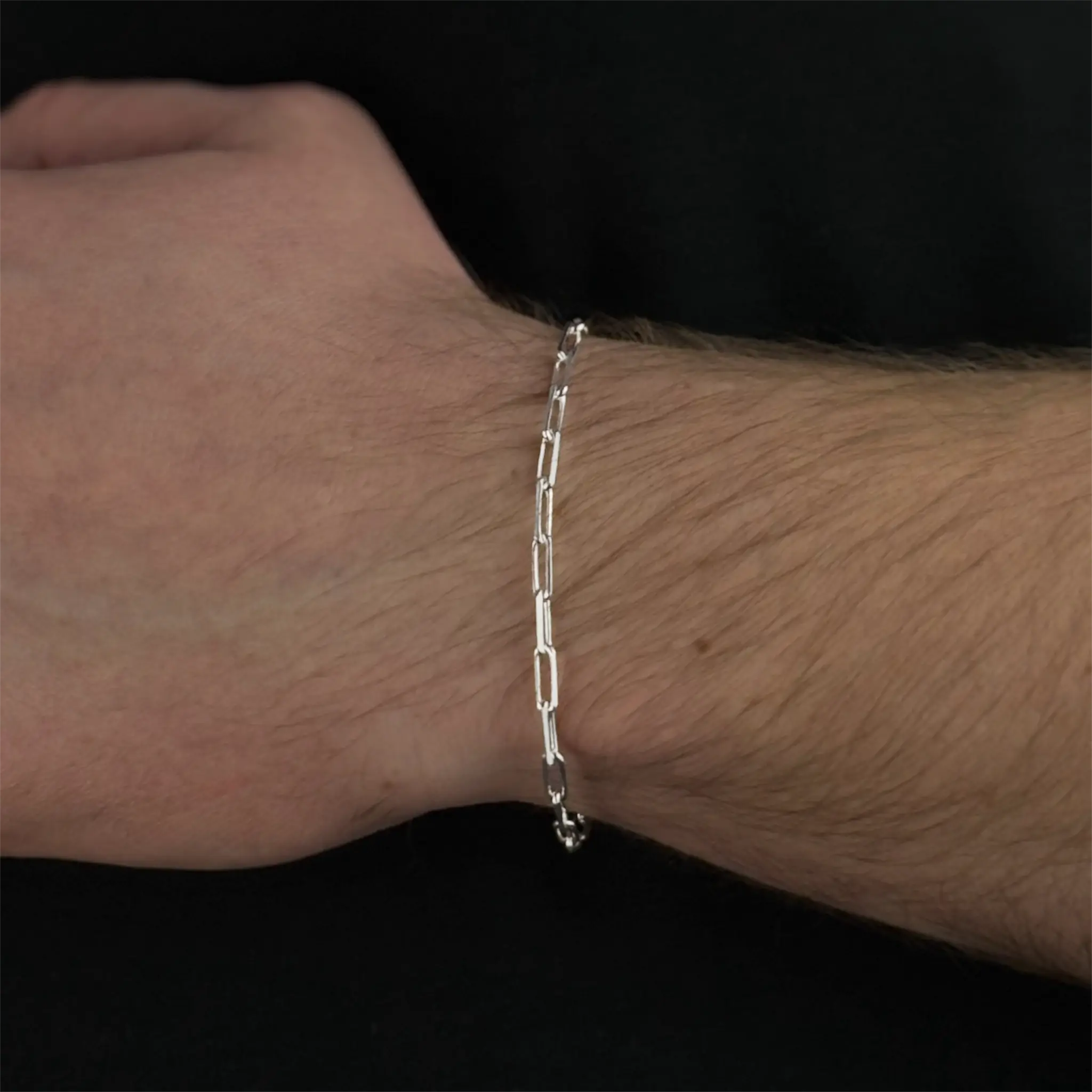 3,5MM PAPERCLIP ARMBAND - SILBER 925