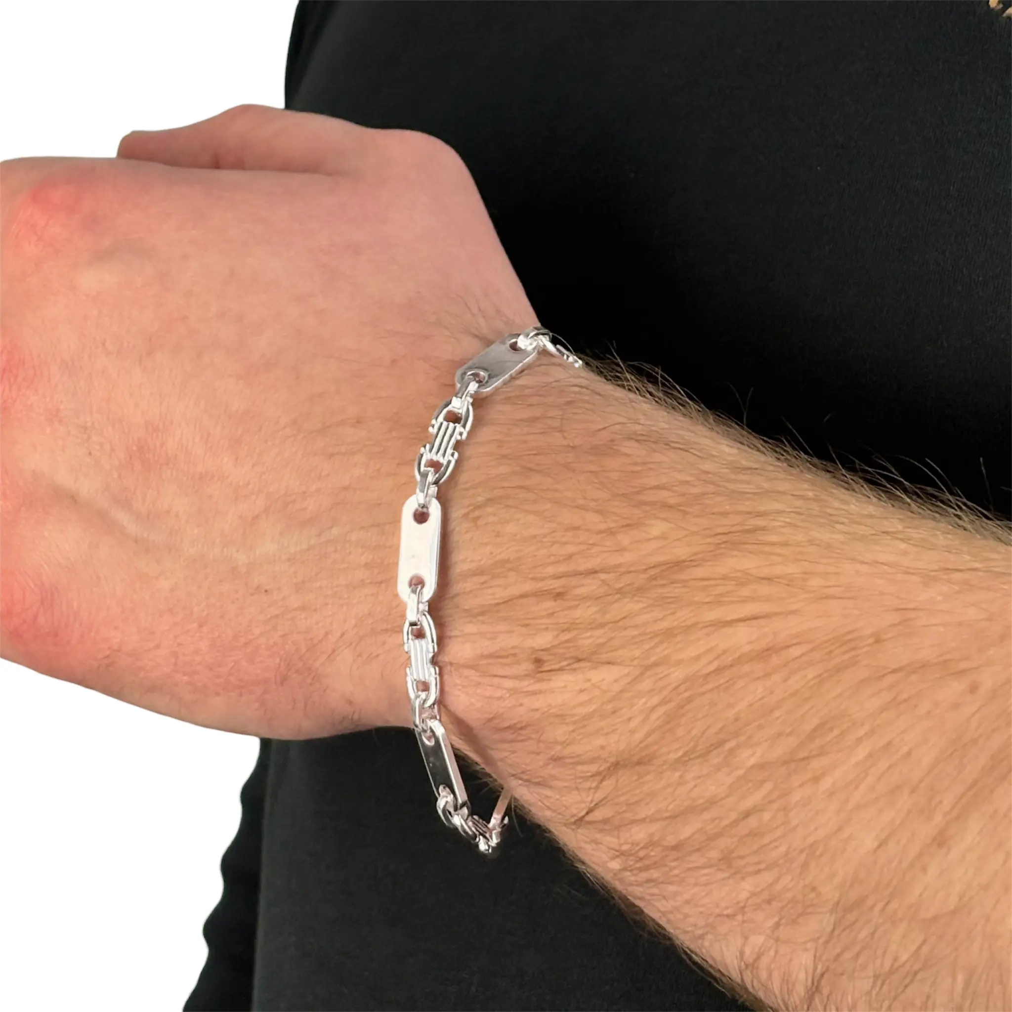 6MM PLATTENKETTEN ARMBAND - SILBER 925