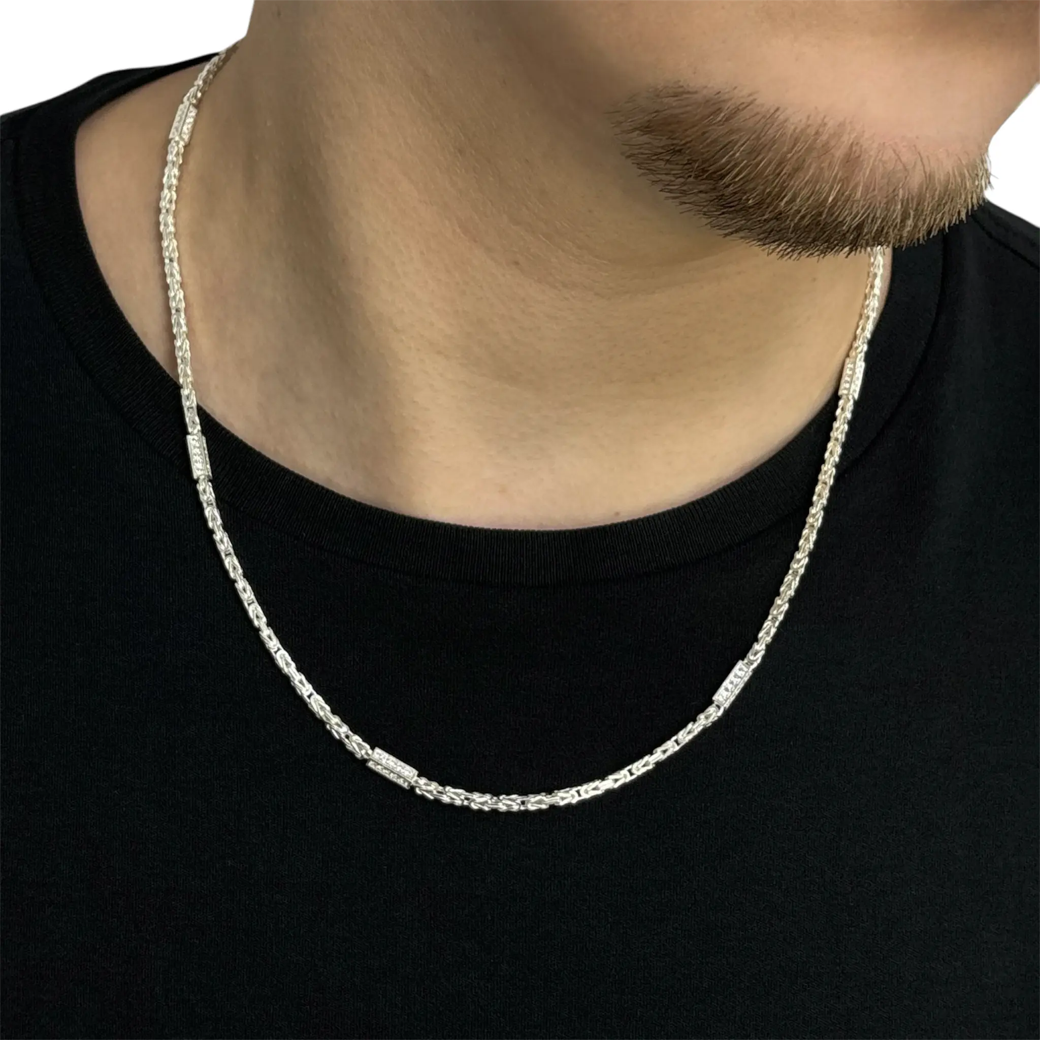 2,5MM KÖNIGSKETTE MIT ZIRKONIA - SILBER 925