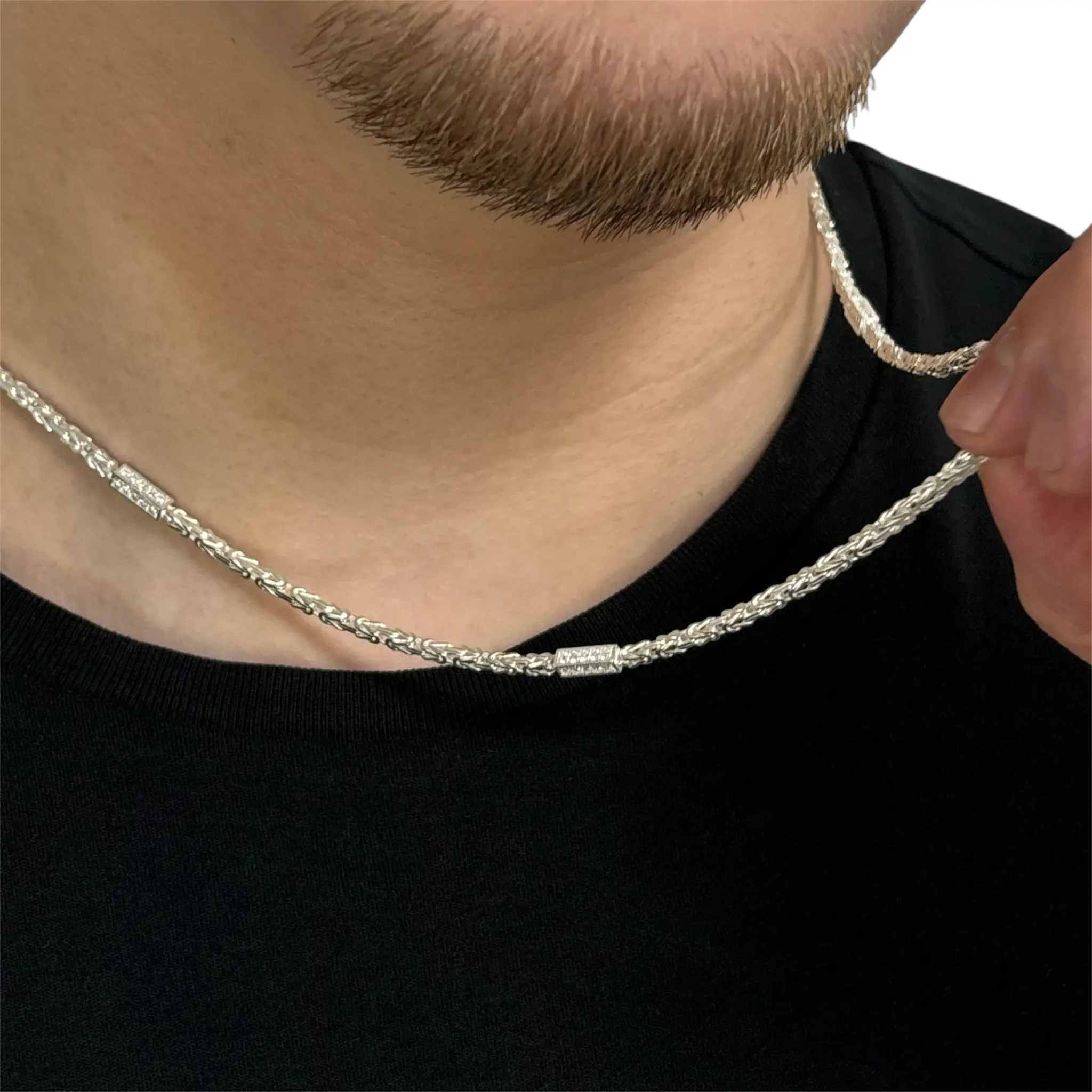 2,5MM KÖNIGSKETTE MIT ZIRKONIA - SILBER 925