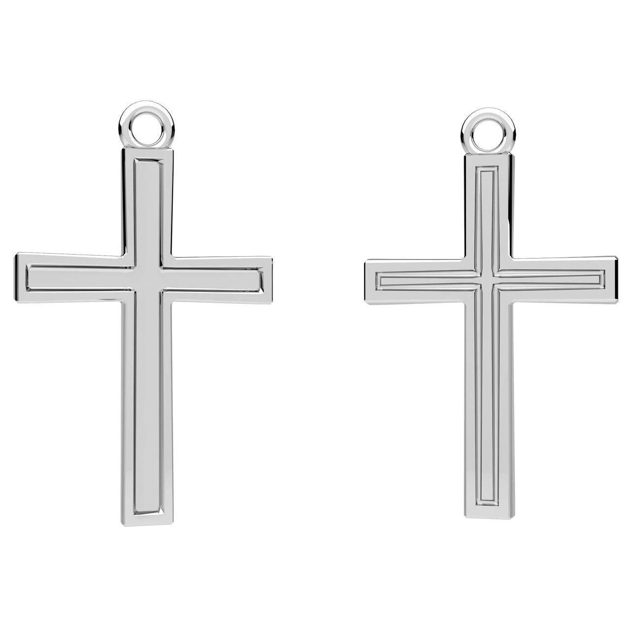 KREUZ ANHÄNGER LINEAR DESIGN - SILBER 925